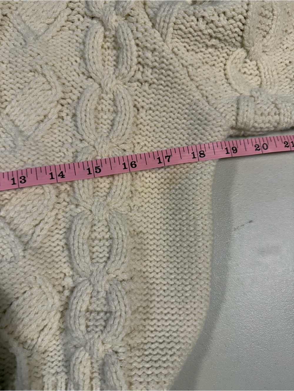NOVA VINTAGE Cream Cable Knit Mock Neck Sweater best for Small - Picture 6 of 6